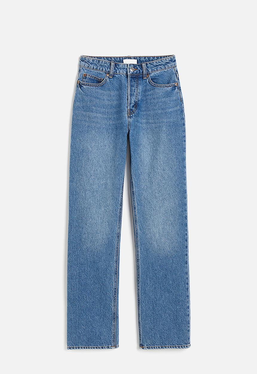 H&M - Straight high jeans - medium denim blue 