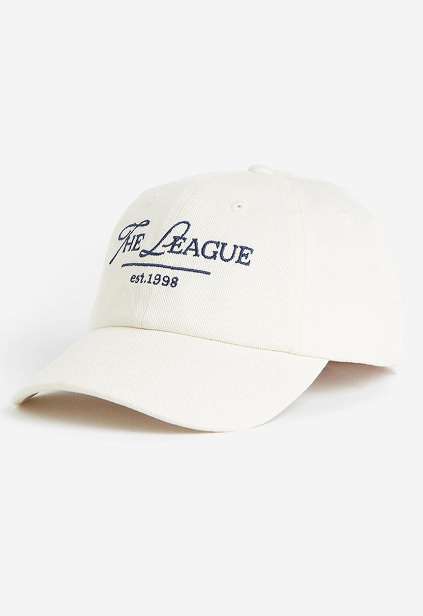 H&M - Text-motif twill cap - cream the league 