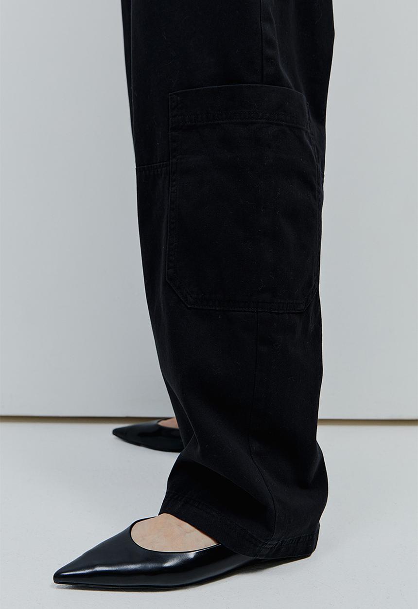 H&M - Twill cargo trousers - black