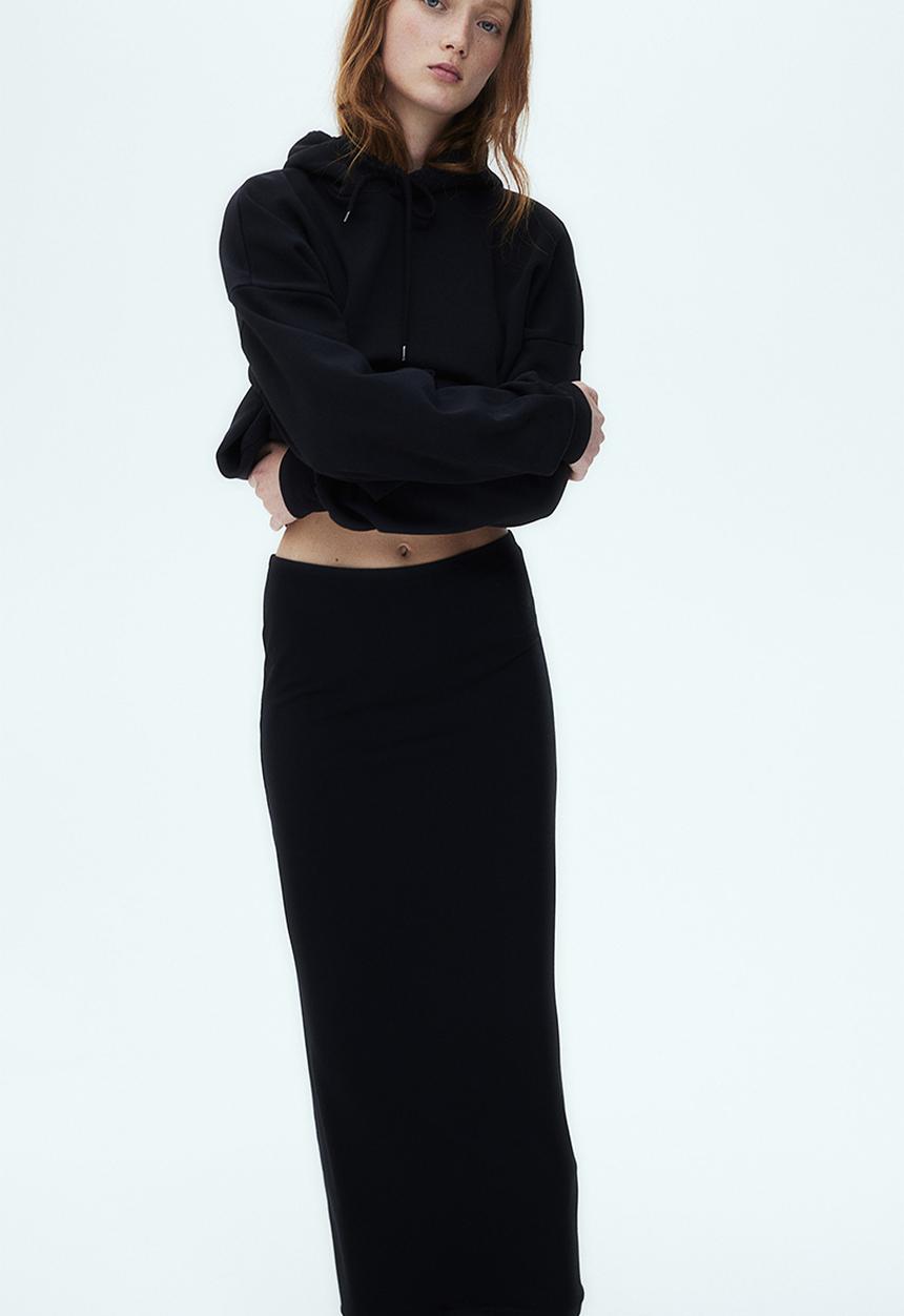 H&M - Jersey maxi skirt - black