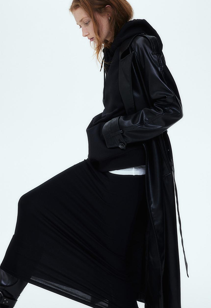 H&M - Jersey maxi skirt - black