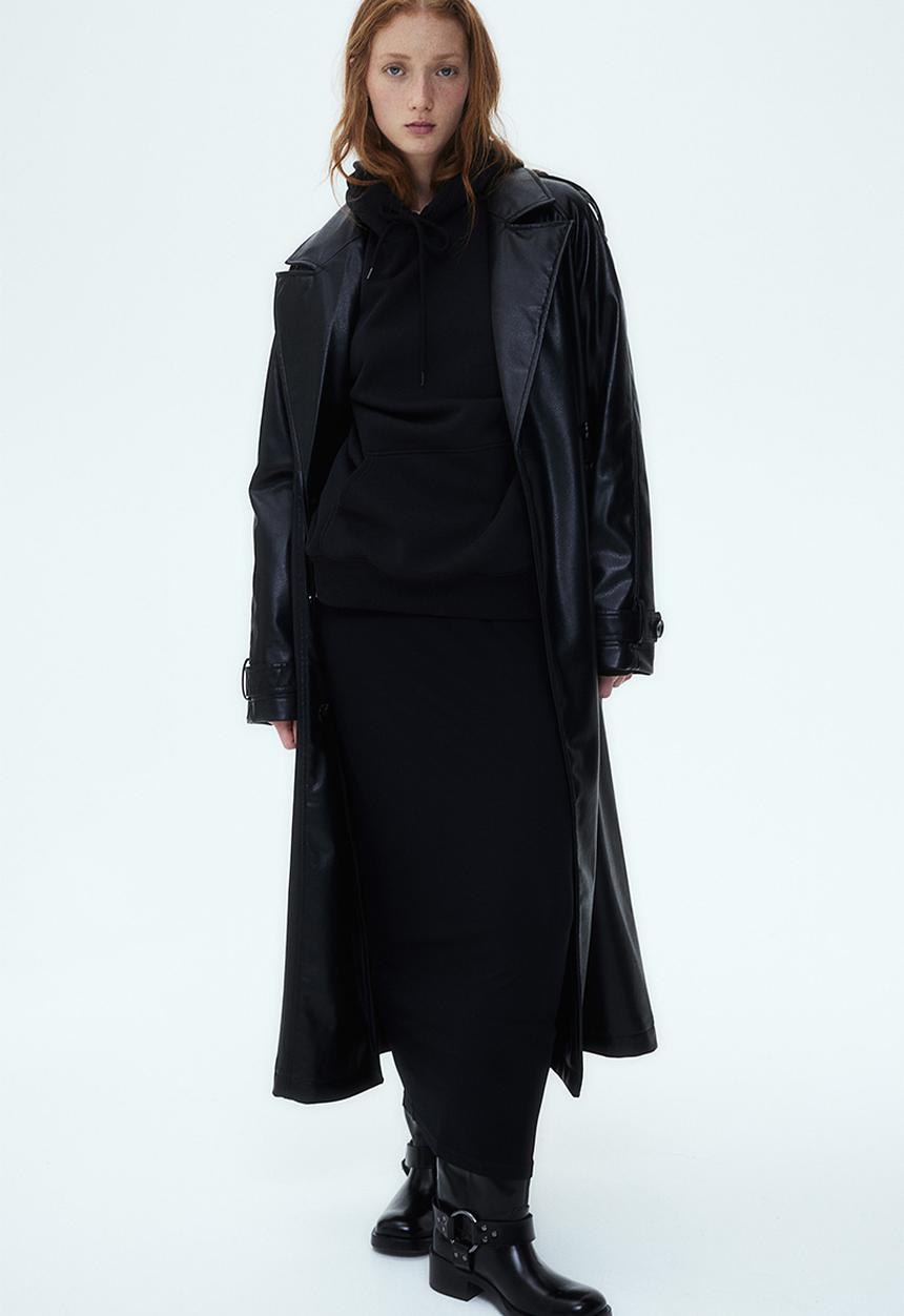 H&M - Jersey maxi skirt - black
