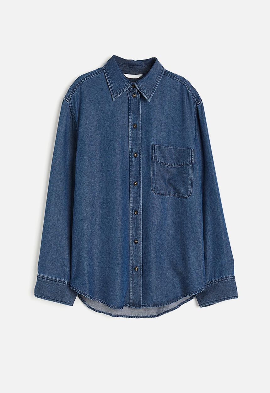H&M - Lyocell denim shirt - denim blue