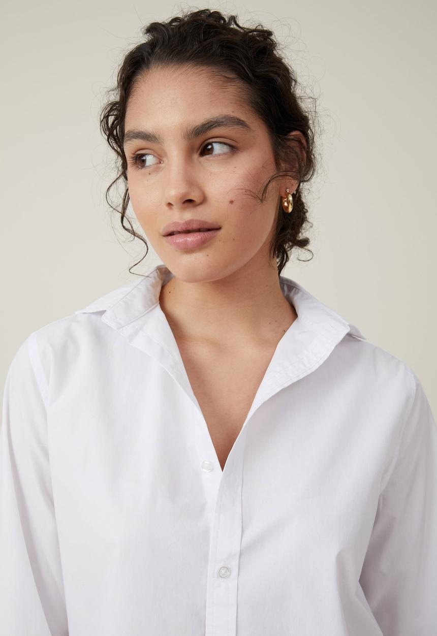 Cotton On - Heritage Shirt-White