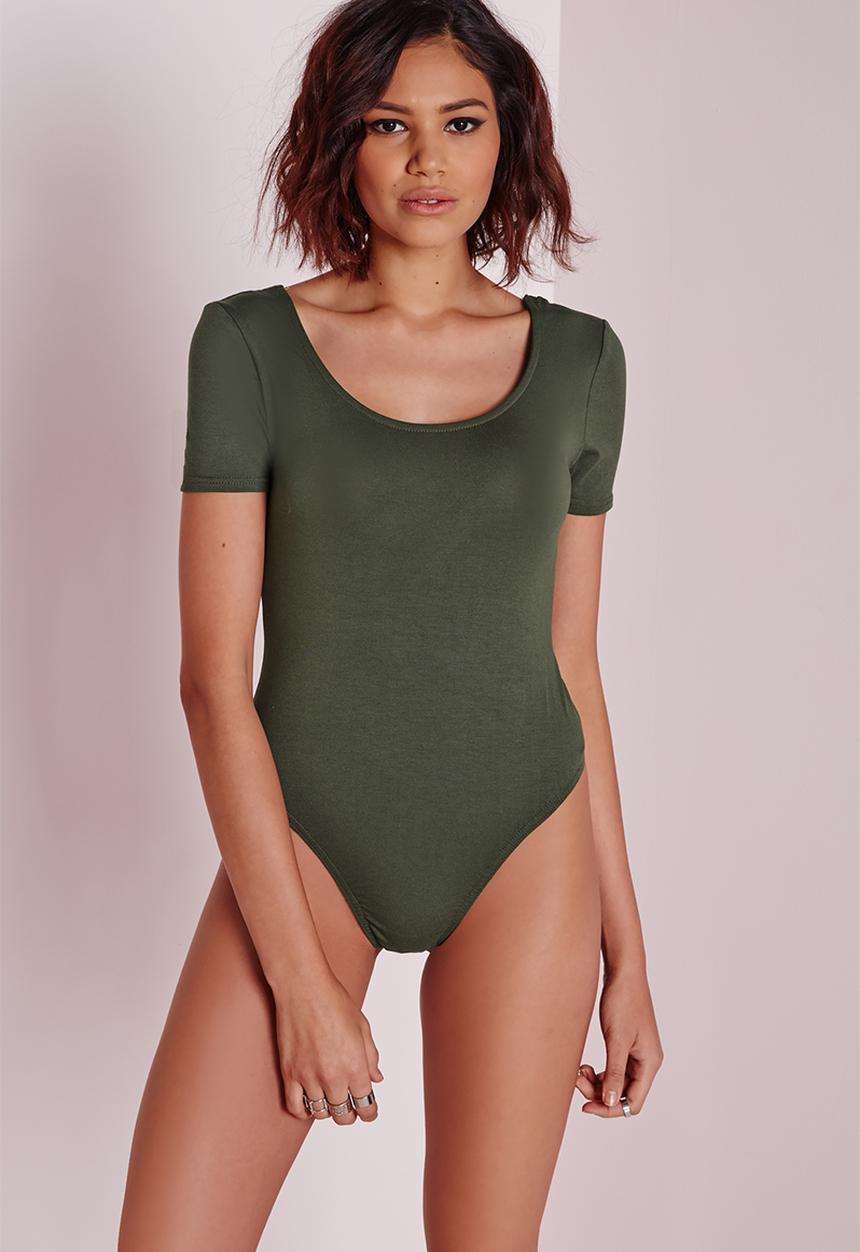 Missguided - Jersey cap sleeve bodysuit