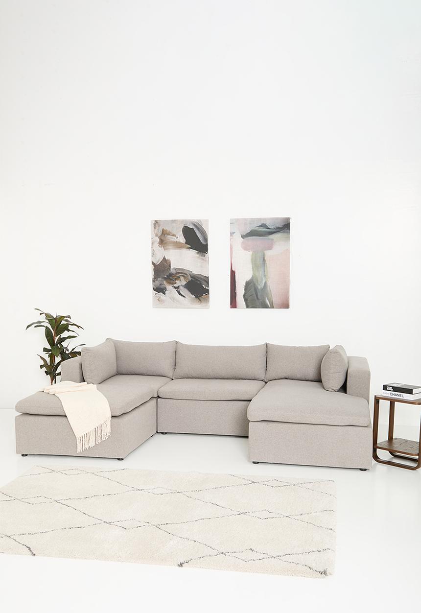 Sixth Floor - Halo ottoman - dallas mist