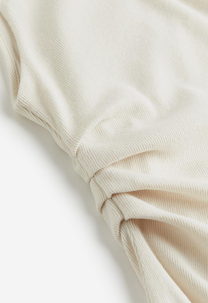 H&M - Draped jersey dress - cream