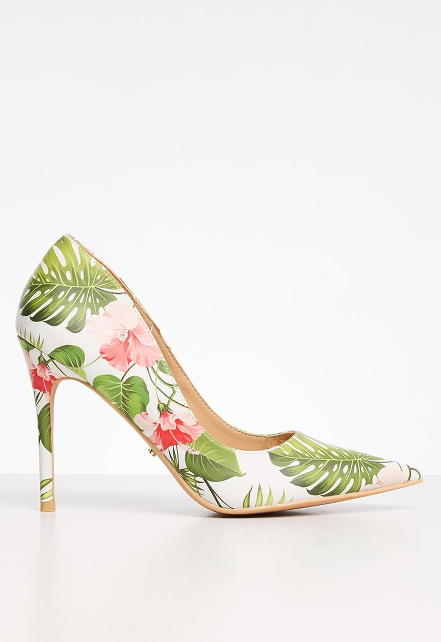 Miss Black - Lola 5 Court Heel - White Combo