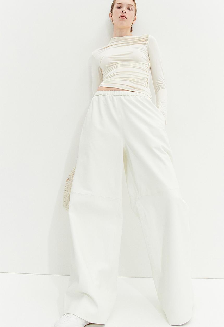 H&M - Draped jersey top - cream