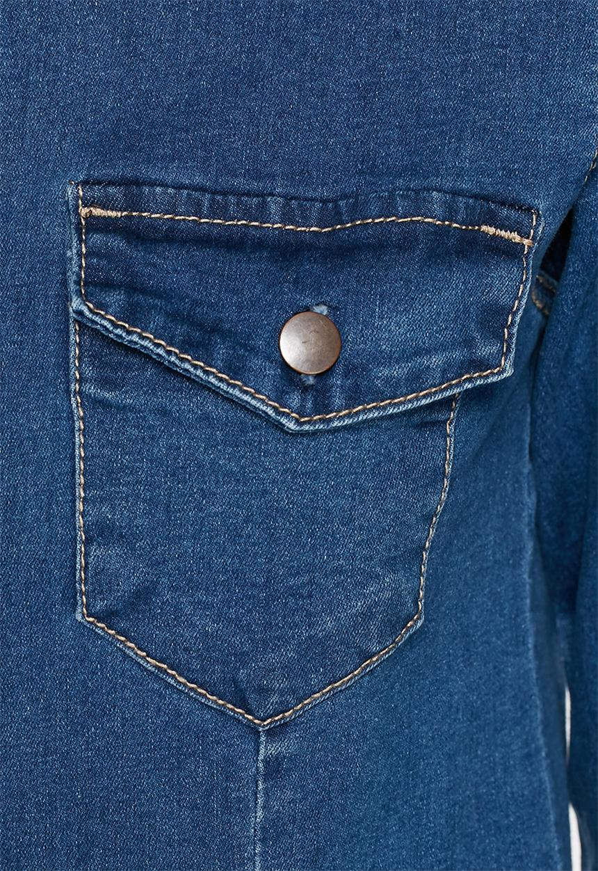 Glamorous - Denim Button Thru Dress