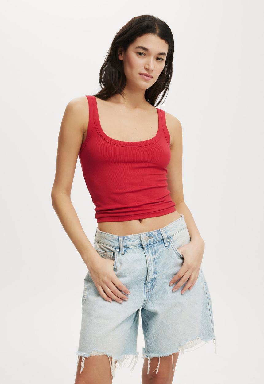 Cotton On - Relaxed Denim Short - Air Blue Rip