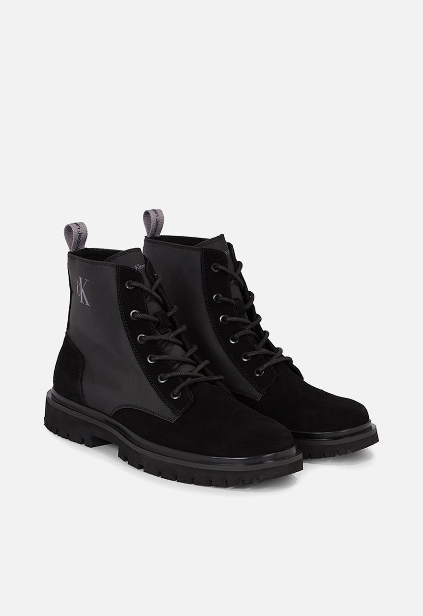 Calvin Klein - Eva mid laceup lth boot hiking - black