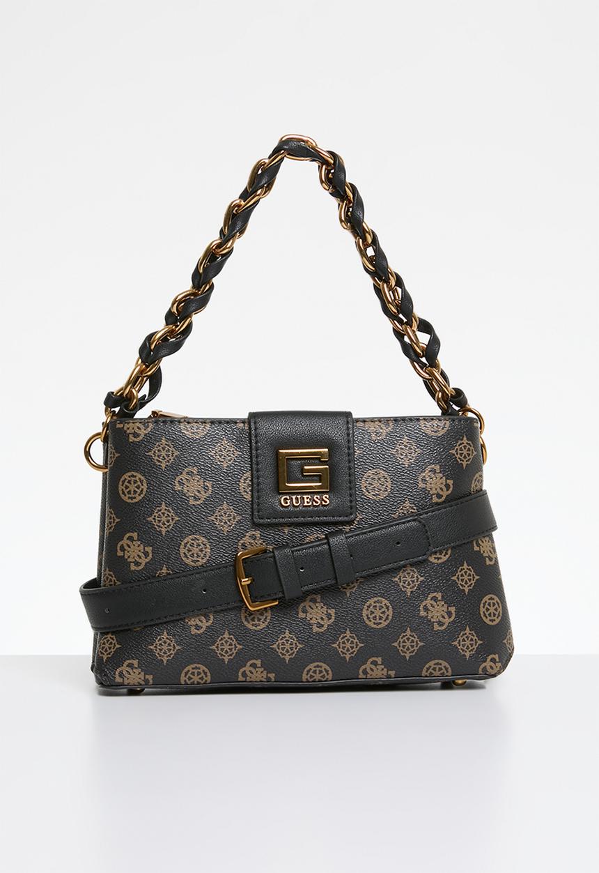 GUESS - Alvadouble zip crossbody bag-black