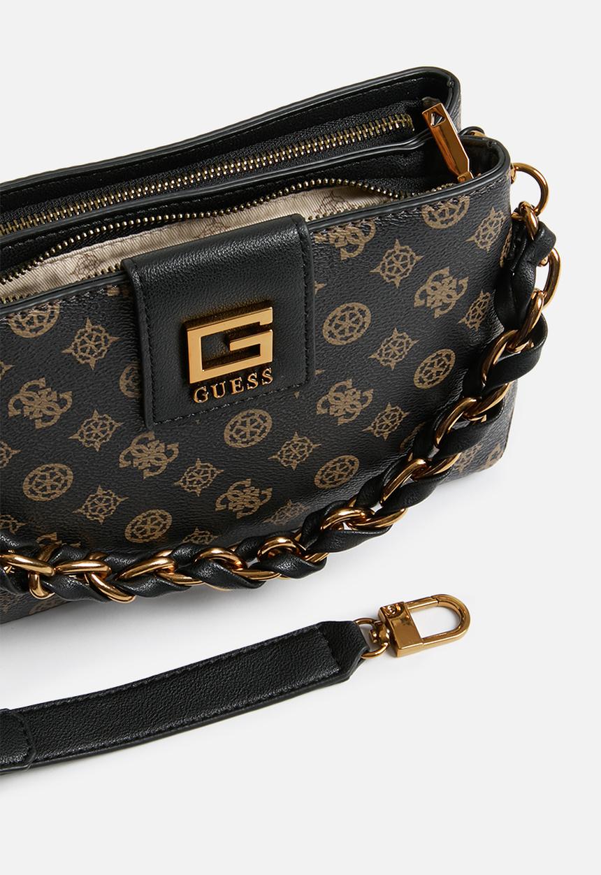 GUESS - Alvadouble zip crossbody bag-black