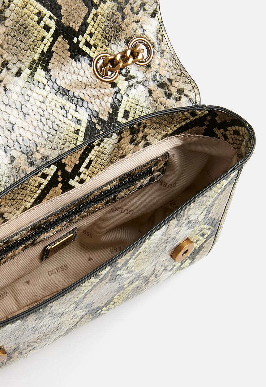 GUESS - Nell convertible crossbody flap bag - natural python