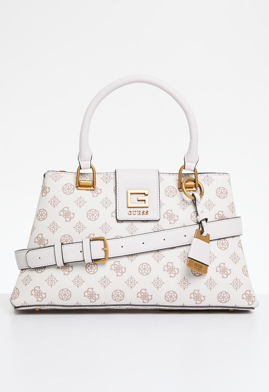 GUESS - Alva girlfriend satchel bag - cream logo
