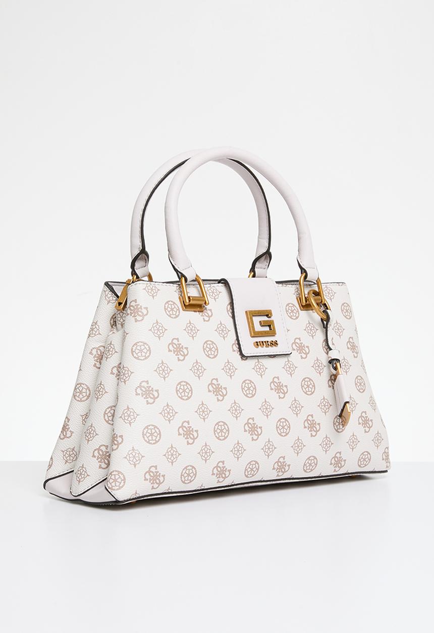 GUESS - Alva girlfriend satchel bag - cream logo