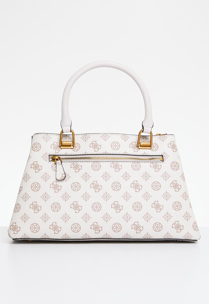 GUESS - Alva girlfriend satchel bag - cream logo