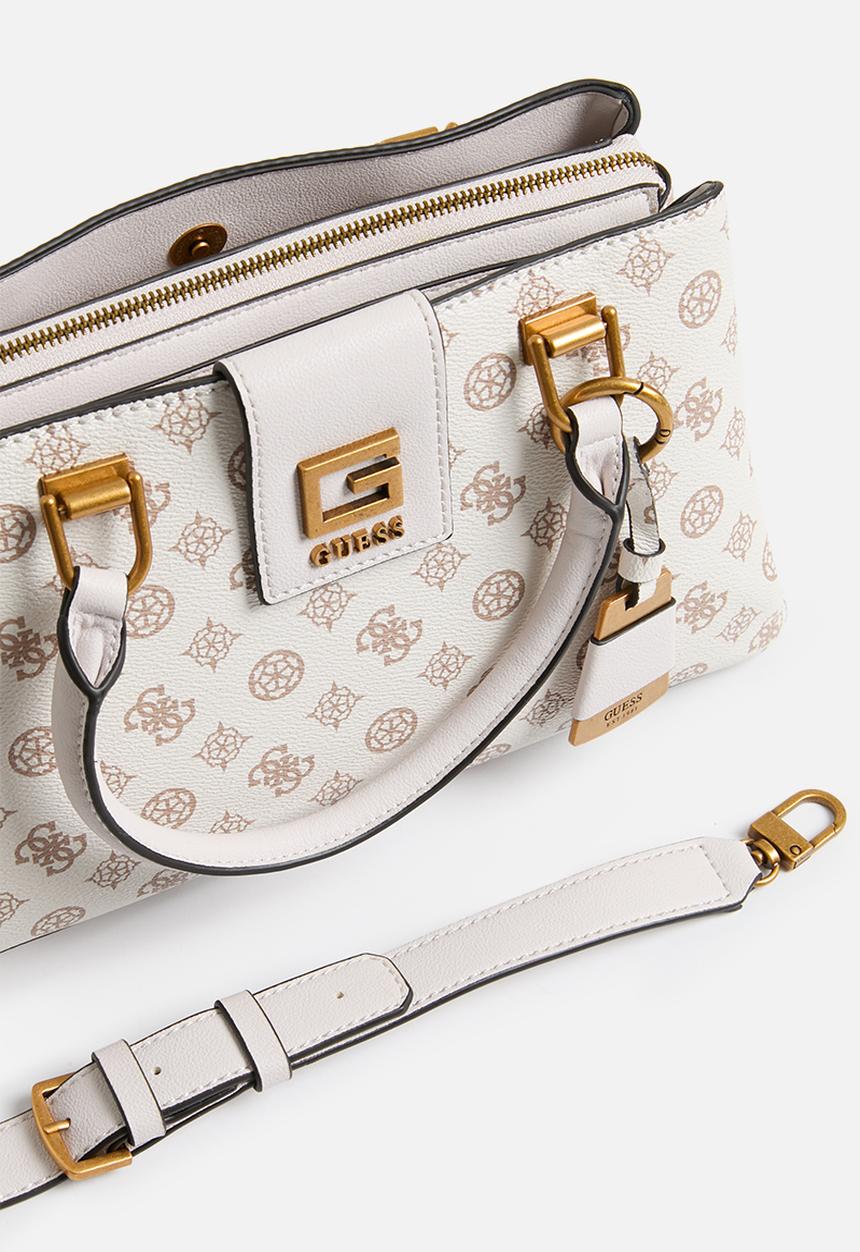 GUESS - Alva girlfriend satchel bag - cream logo