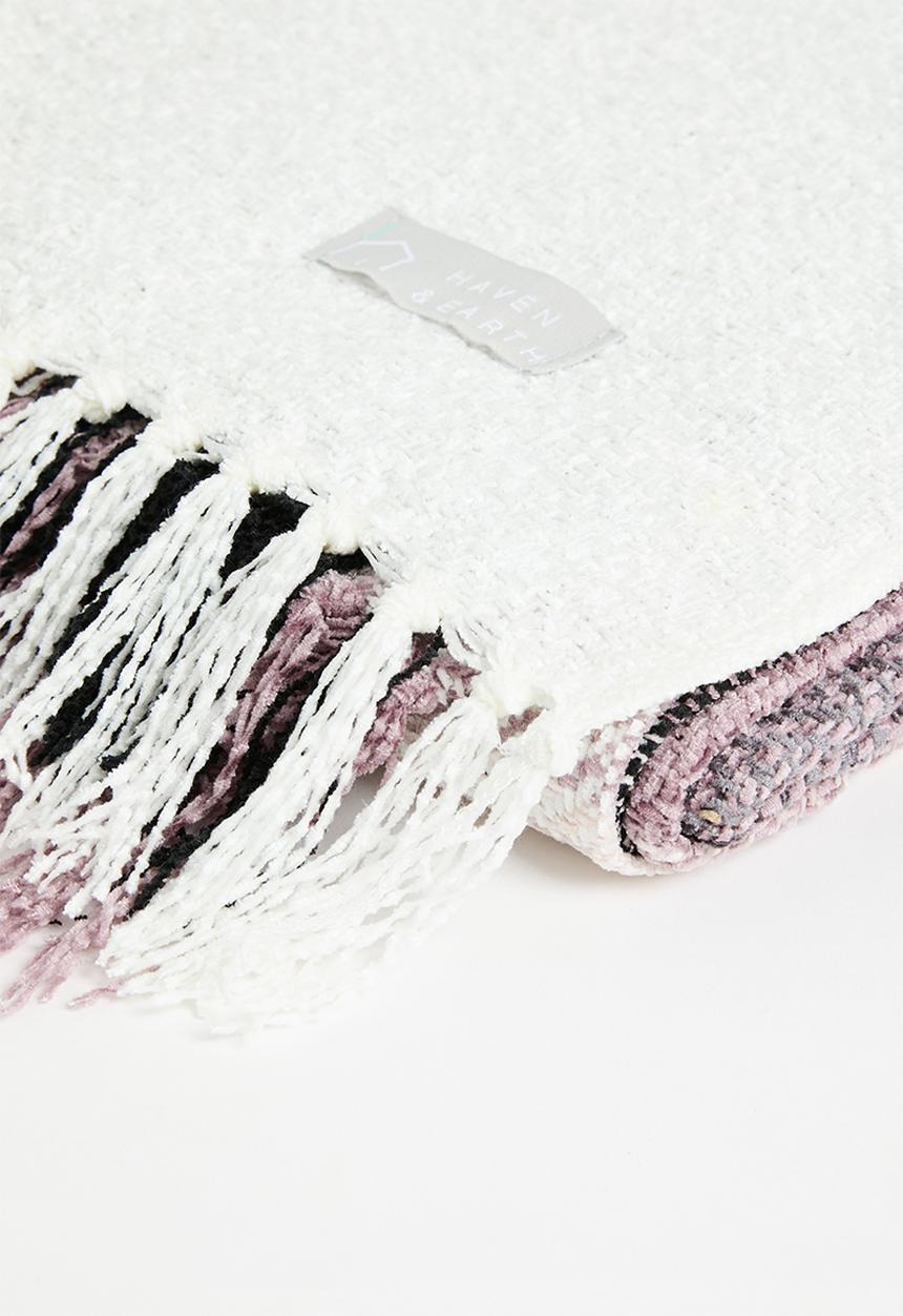 Haven & Earth  - Chenille Throw - Pink