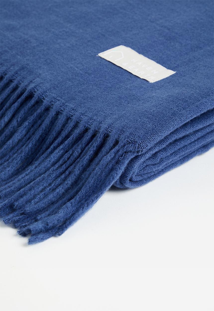 Haven & Earth  - Melody Plain Throw - Midnight