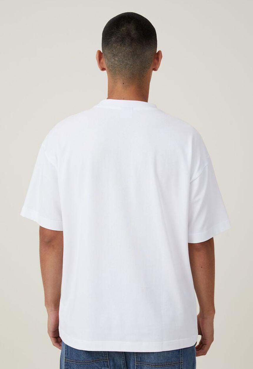 Cotton On - Box fit graphic t-shirt - white/boulangerie
