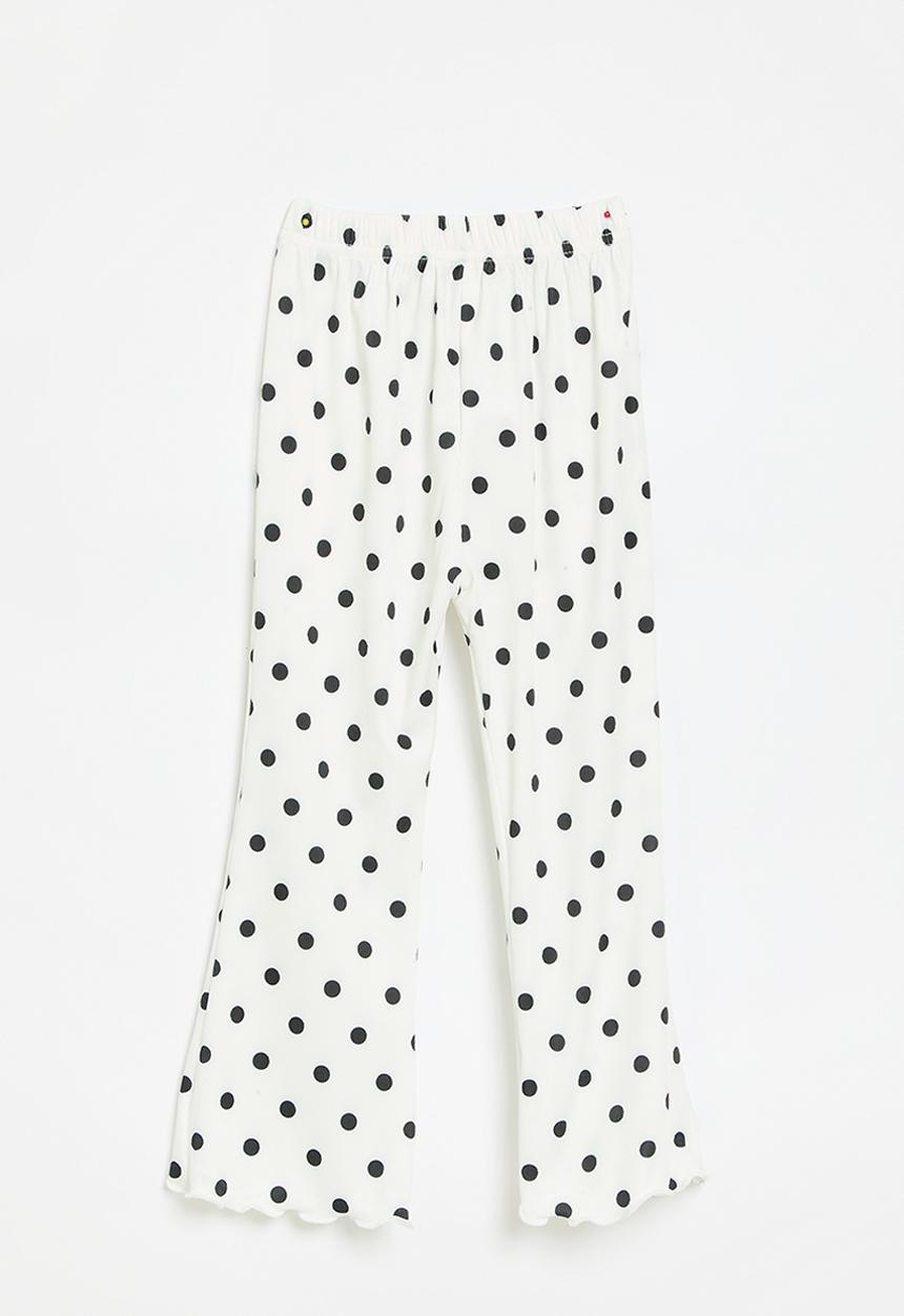 Pop Candy - Polka dot bootleg pants - black & white