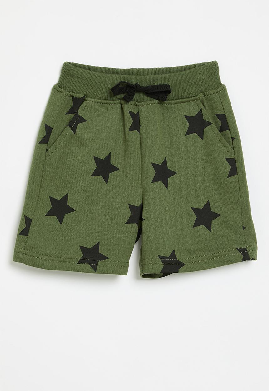 Pop Candy - Printed shorts - olive green & black