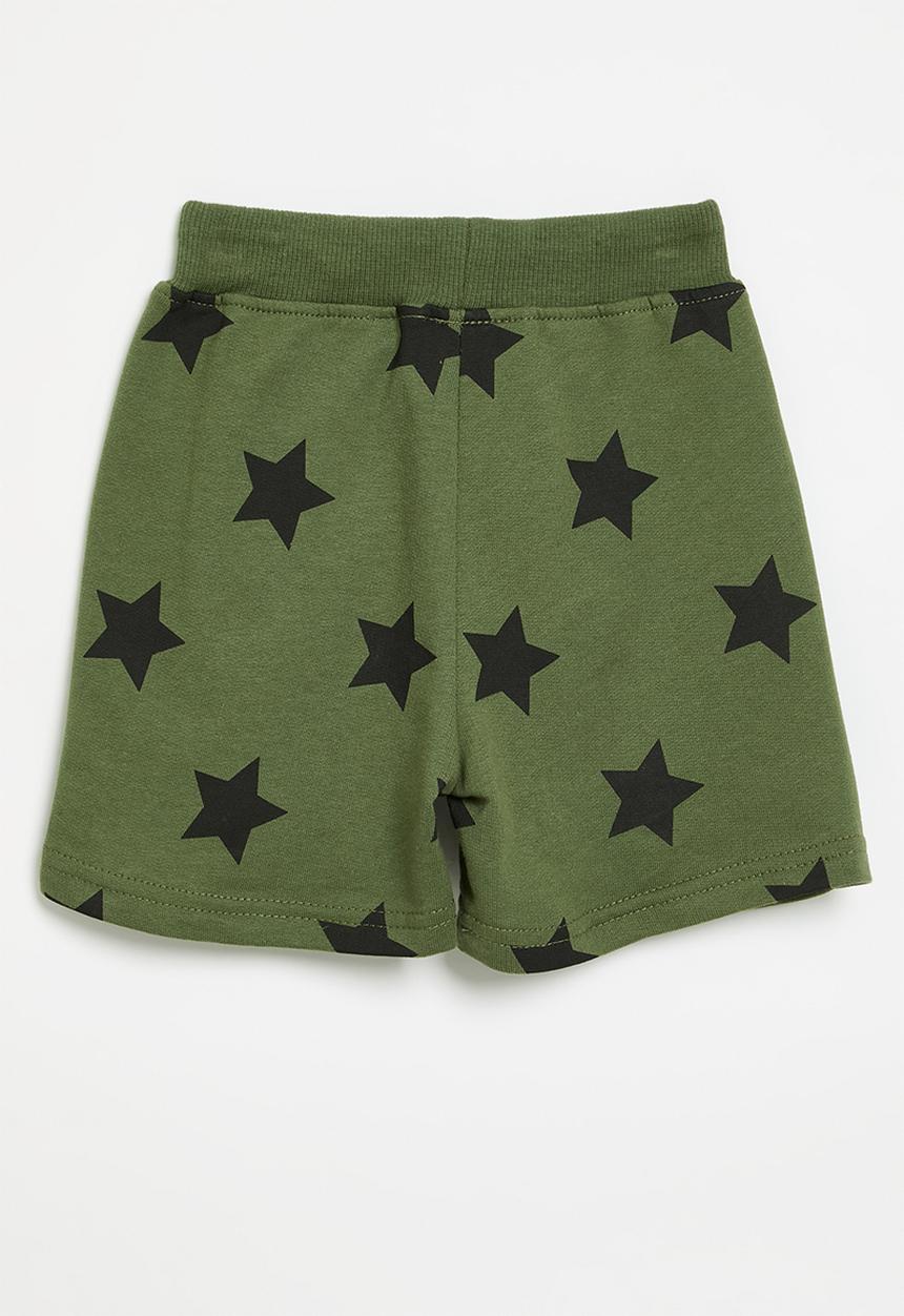 Pop Candy - Printed shorts - olive green & black