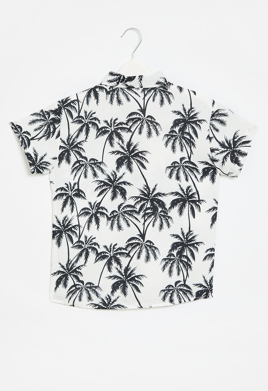 Pop Candy - Resort shirt - white & black 
