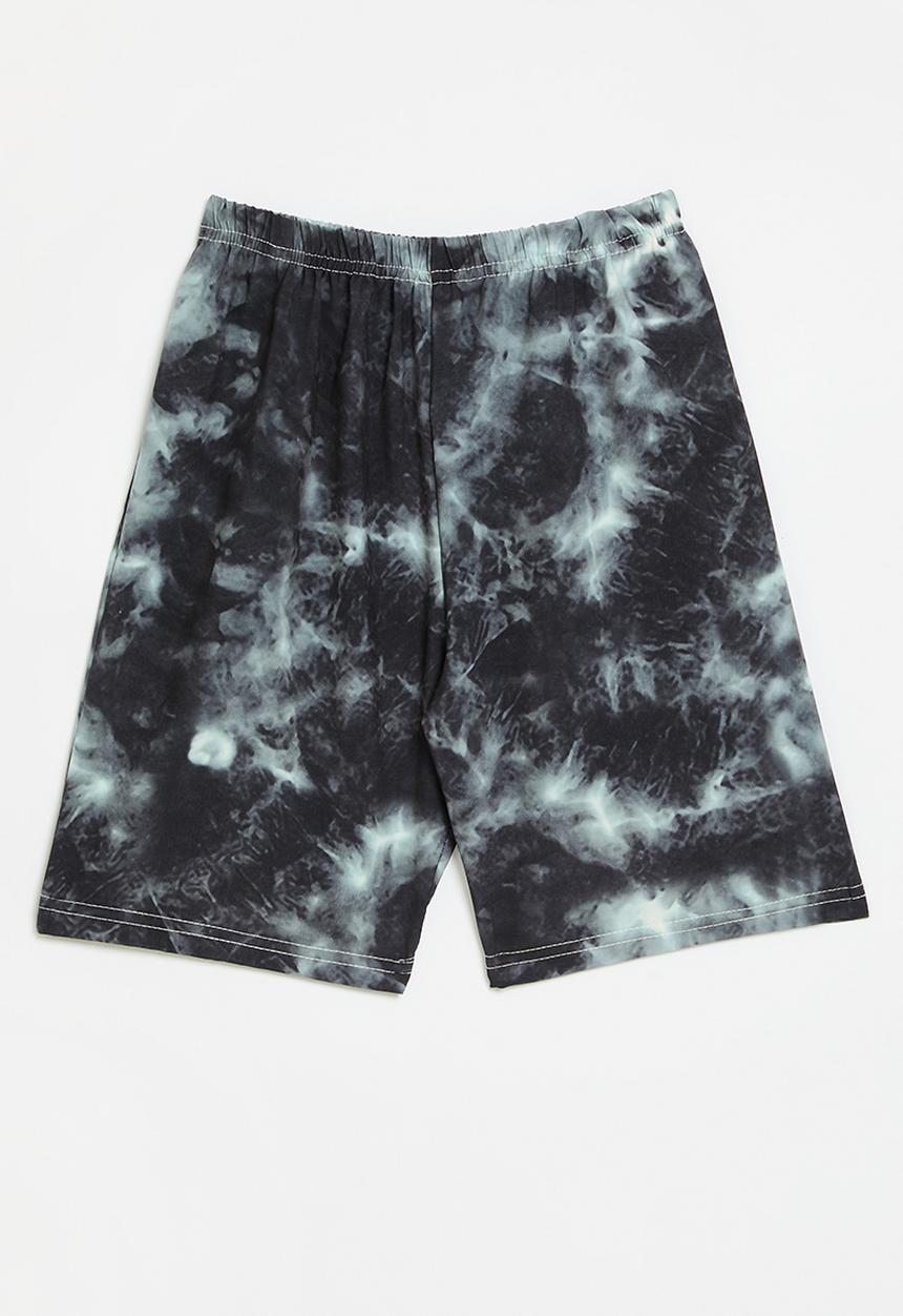 Pop Candy - Tie dye shorts-black
