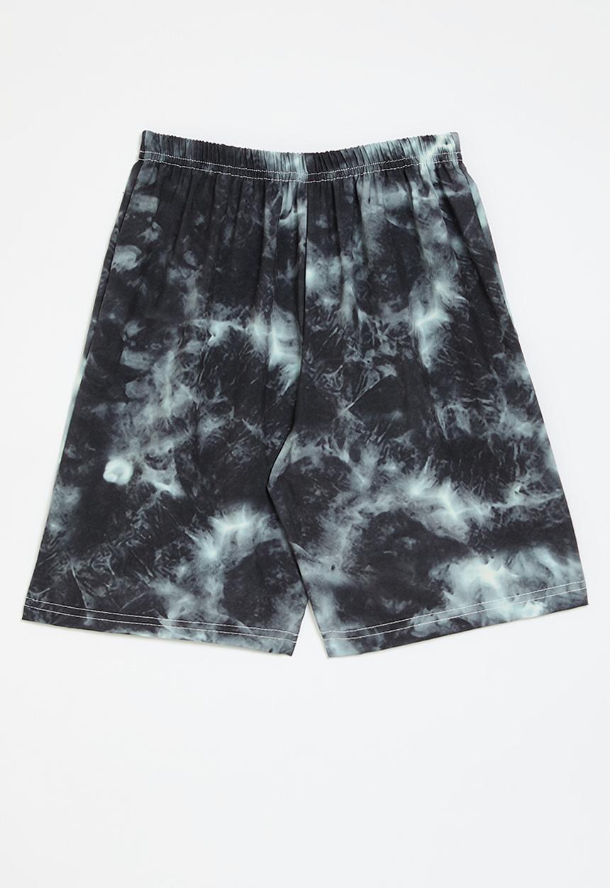 Pop Candy - Tie dye shorts-black