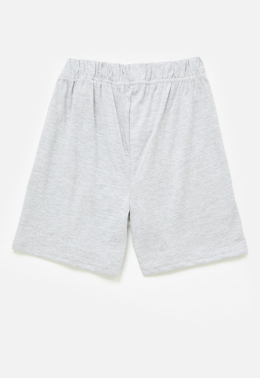 Pop Candy - 2 Pack pj short - grey & navy