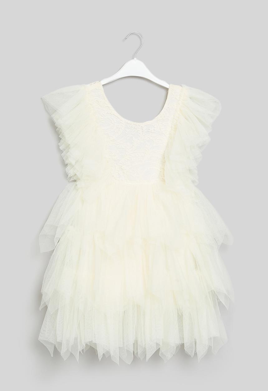 Pop Candy - Mesh occasion dress - off white