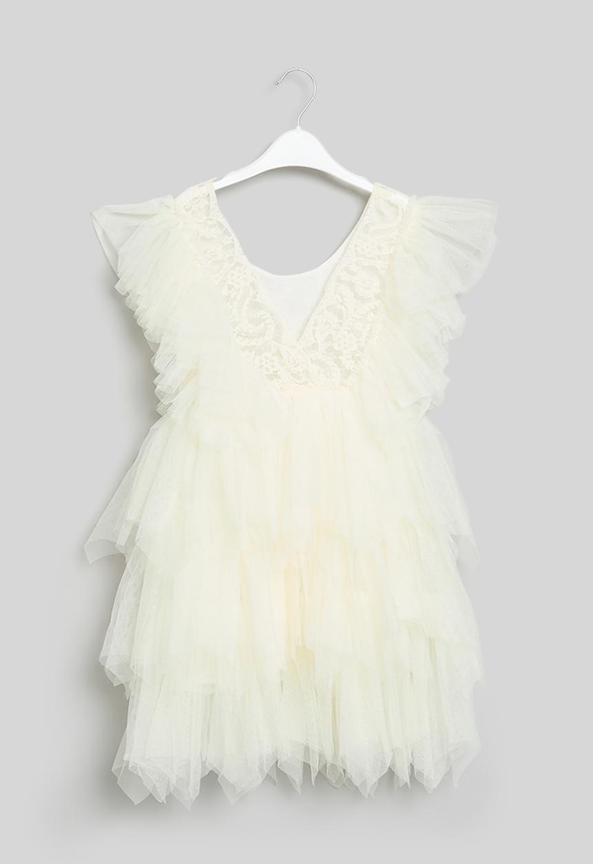 Pop Candy - Mesh occasion dress - off white