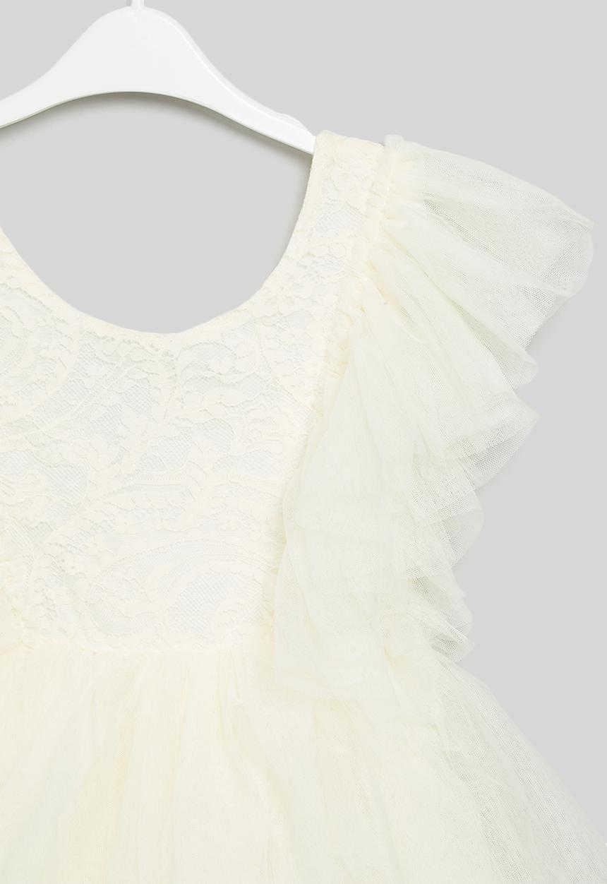 Pop Candy - Mesh occasion dress - off white
