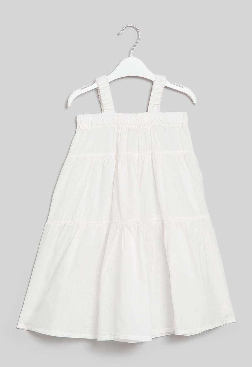 Pop Candy - Tiered dress - white