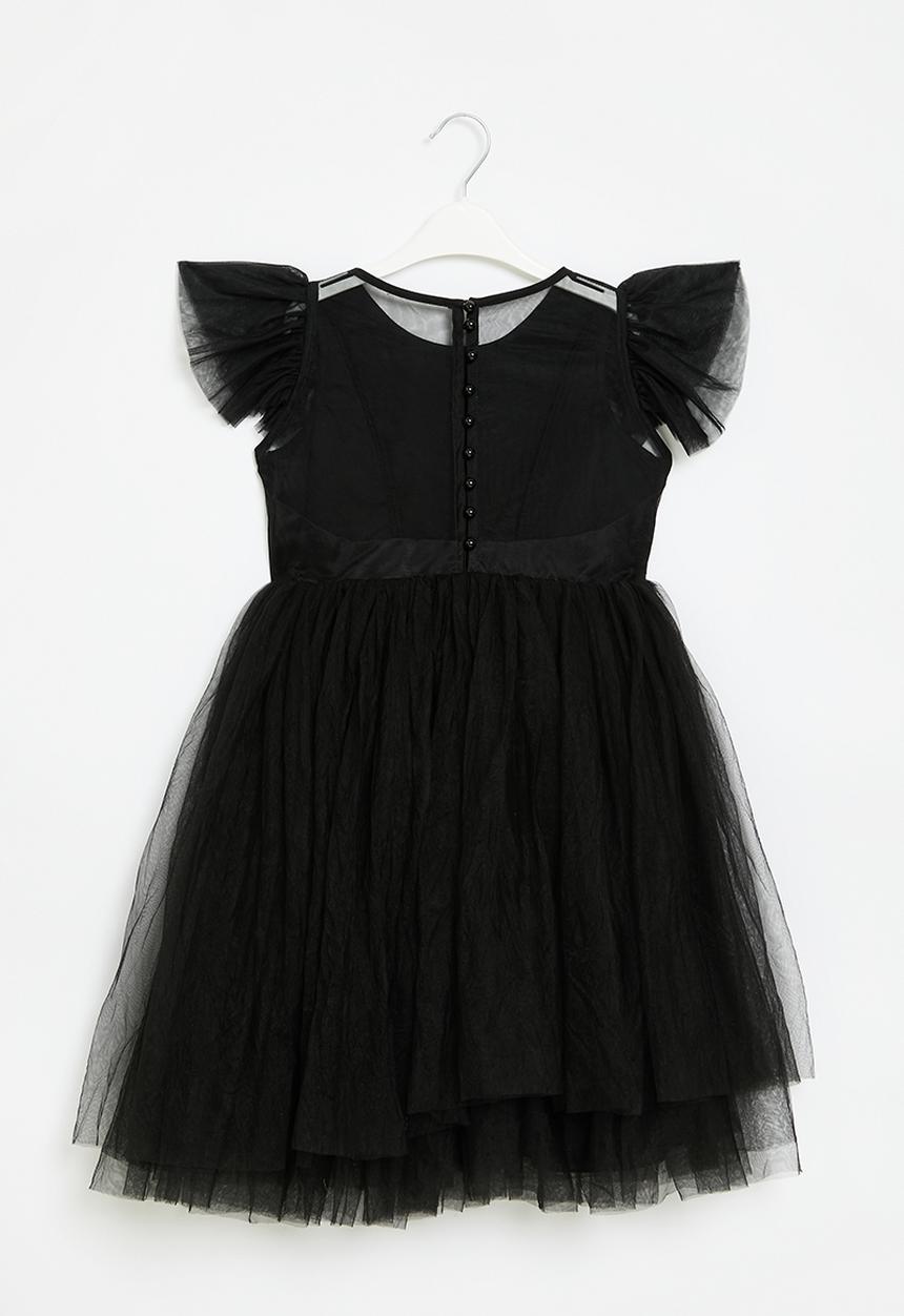 Pop Candy - Cap sleeve mesh dress - black