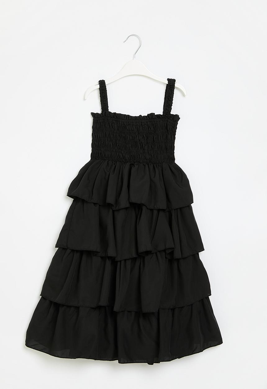 Pop Candy - Tiered dress - black