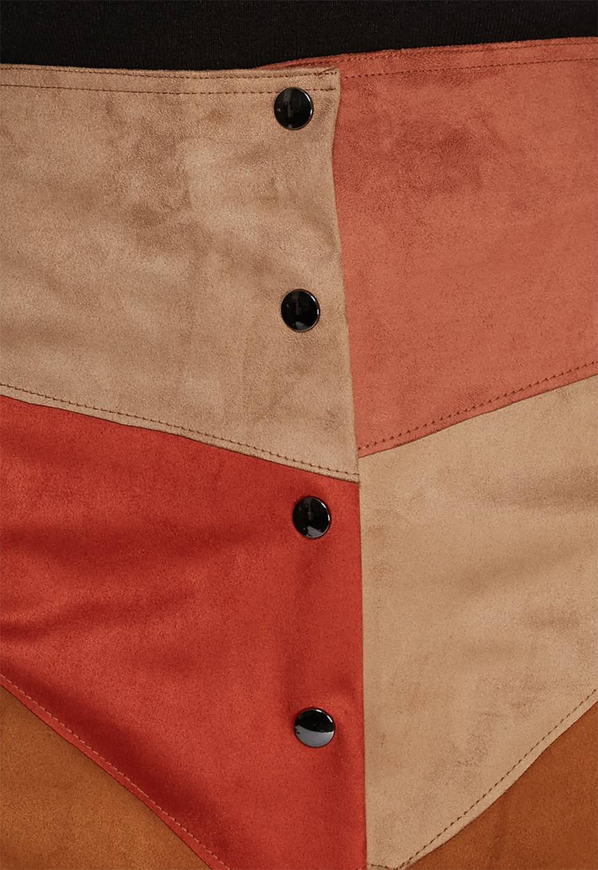 Glamorous - Suede Patchwork Skirt