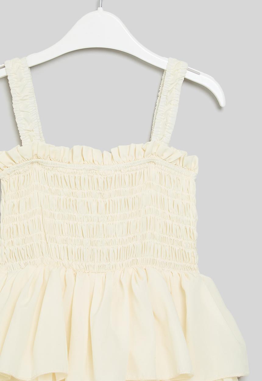 Pop Candy - Tiered dress - off white