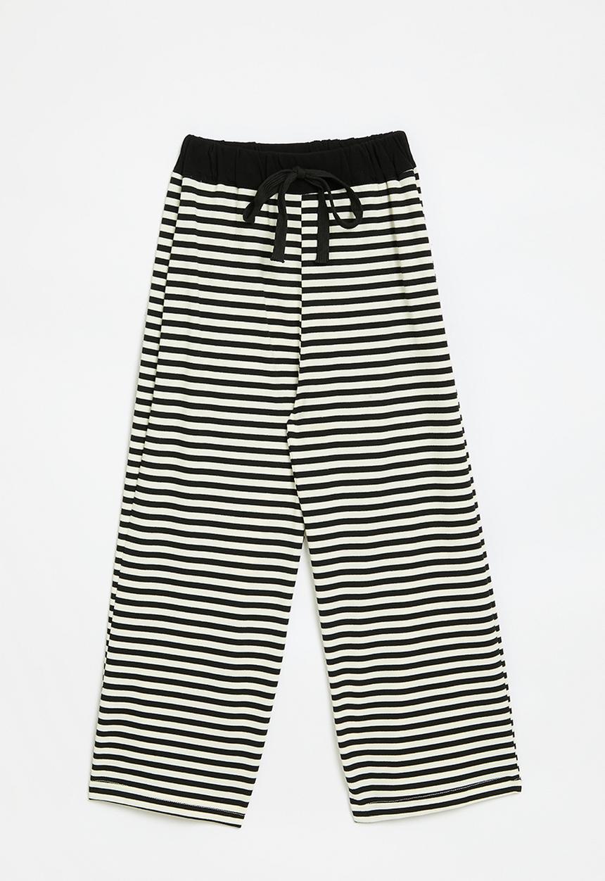 Pop Candy - Striped pants - black & white