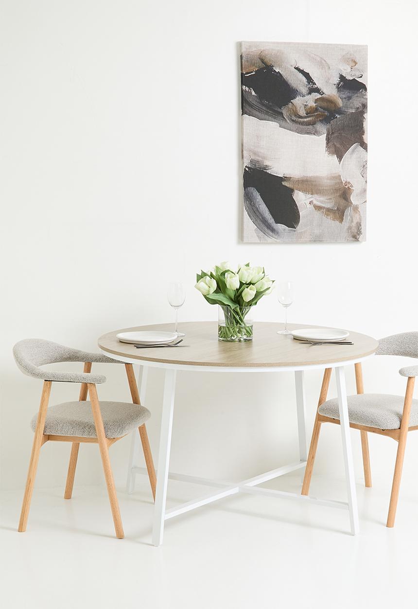 Sixth Floor - Nimbus dining table - natural & white