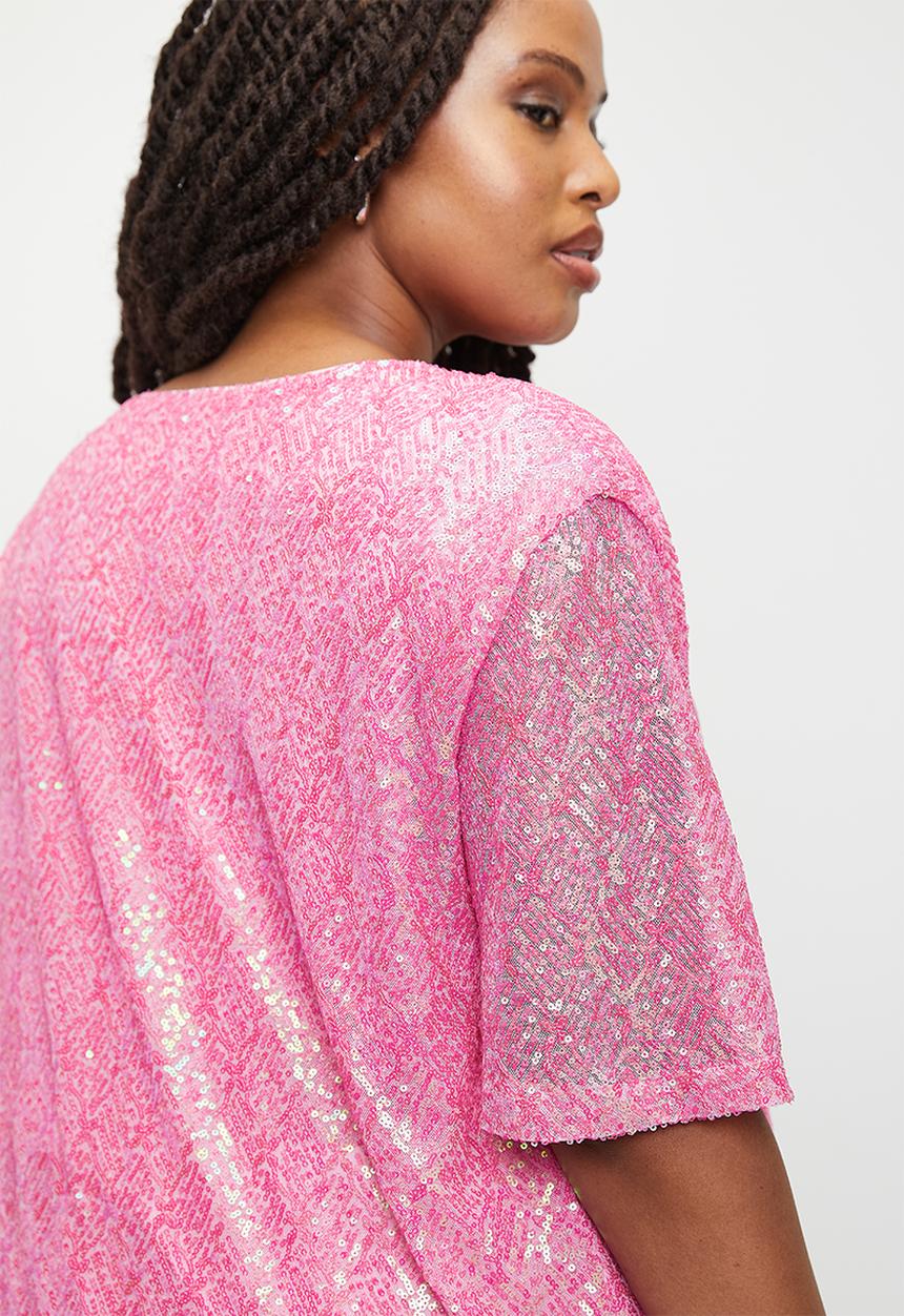 MILLA - Sequin T-shirt top - sweet pink