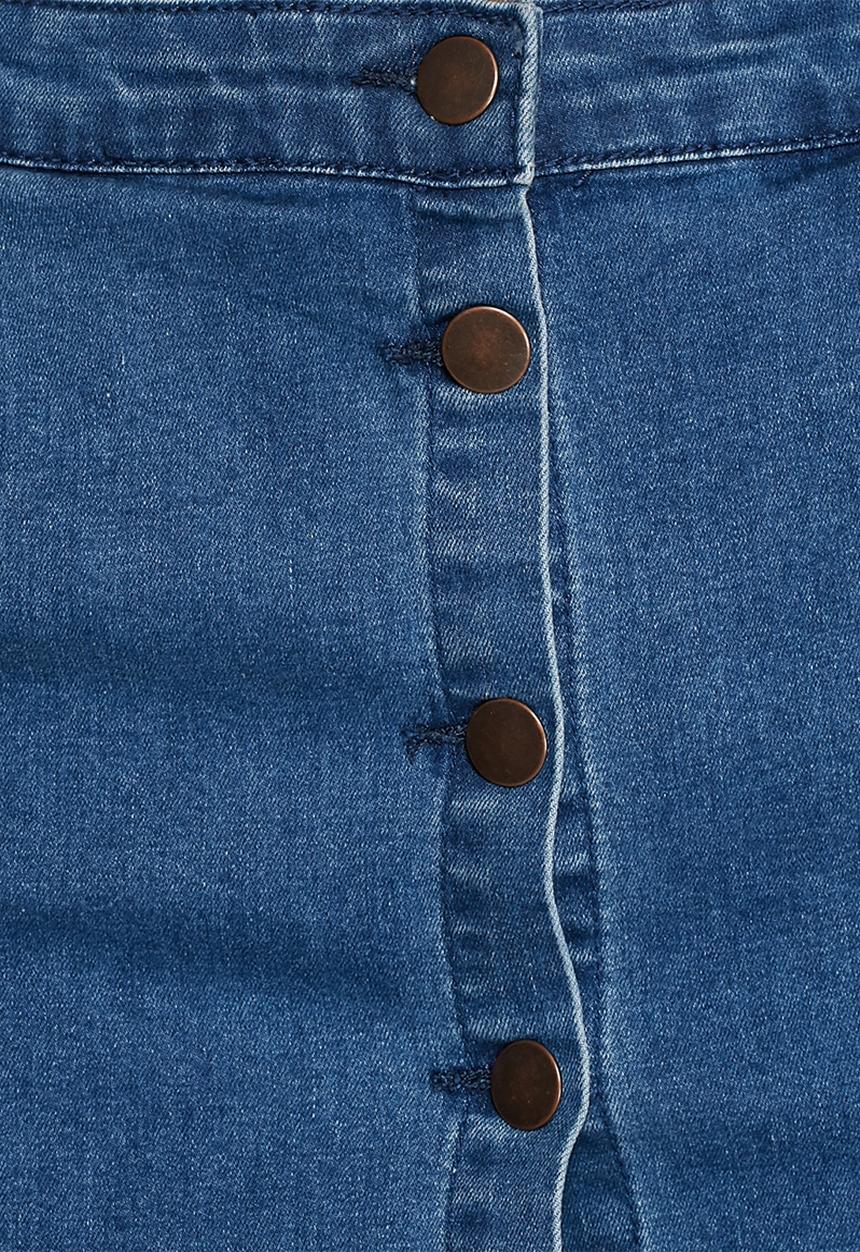 Glamorous - Denim Button Midi Skirt