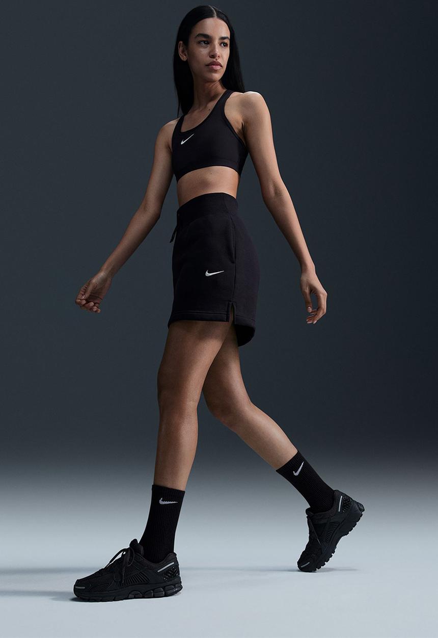 Nike - Nike Swoosh Women's Medium-Support Padded Sports Bra - Black/White