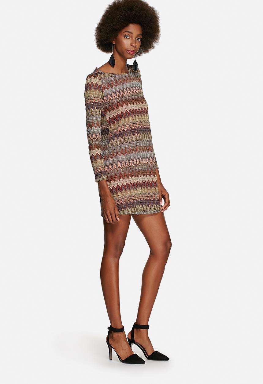 Glamorous - Multi-Feathered Knit Dress