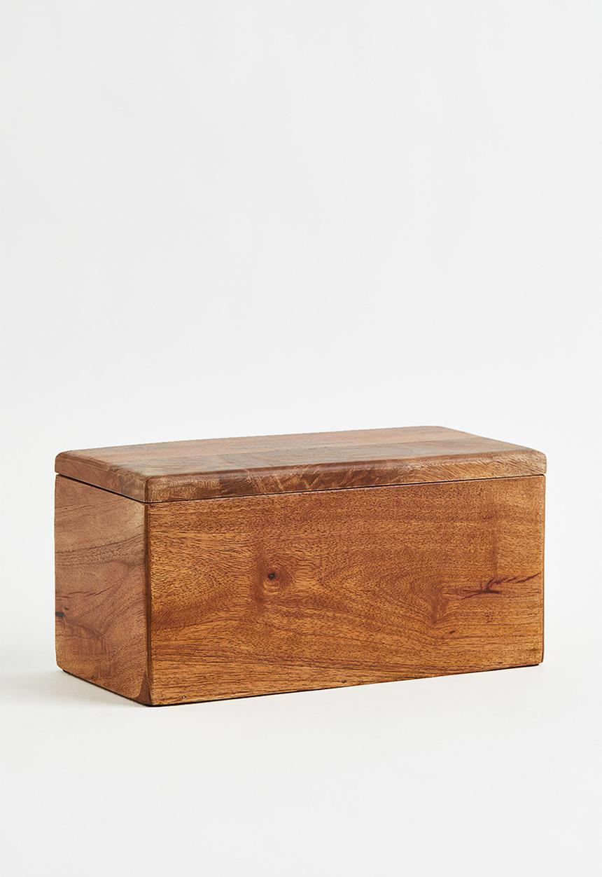 H&M - Lidded wooden box - brown