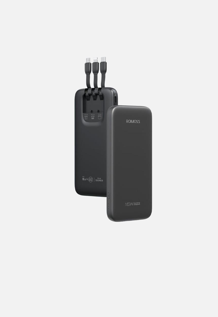 Romoss - Power Bank 10000MAH 15W - Black