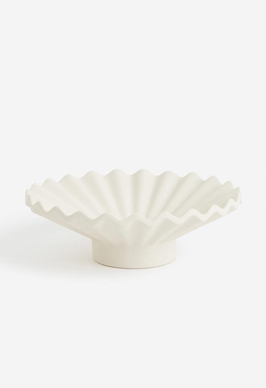 H&M - Large stoneware tray - white